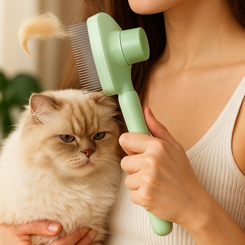 Peine Removedor de Pulgas y Pelo para Mascotas