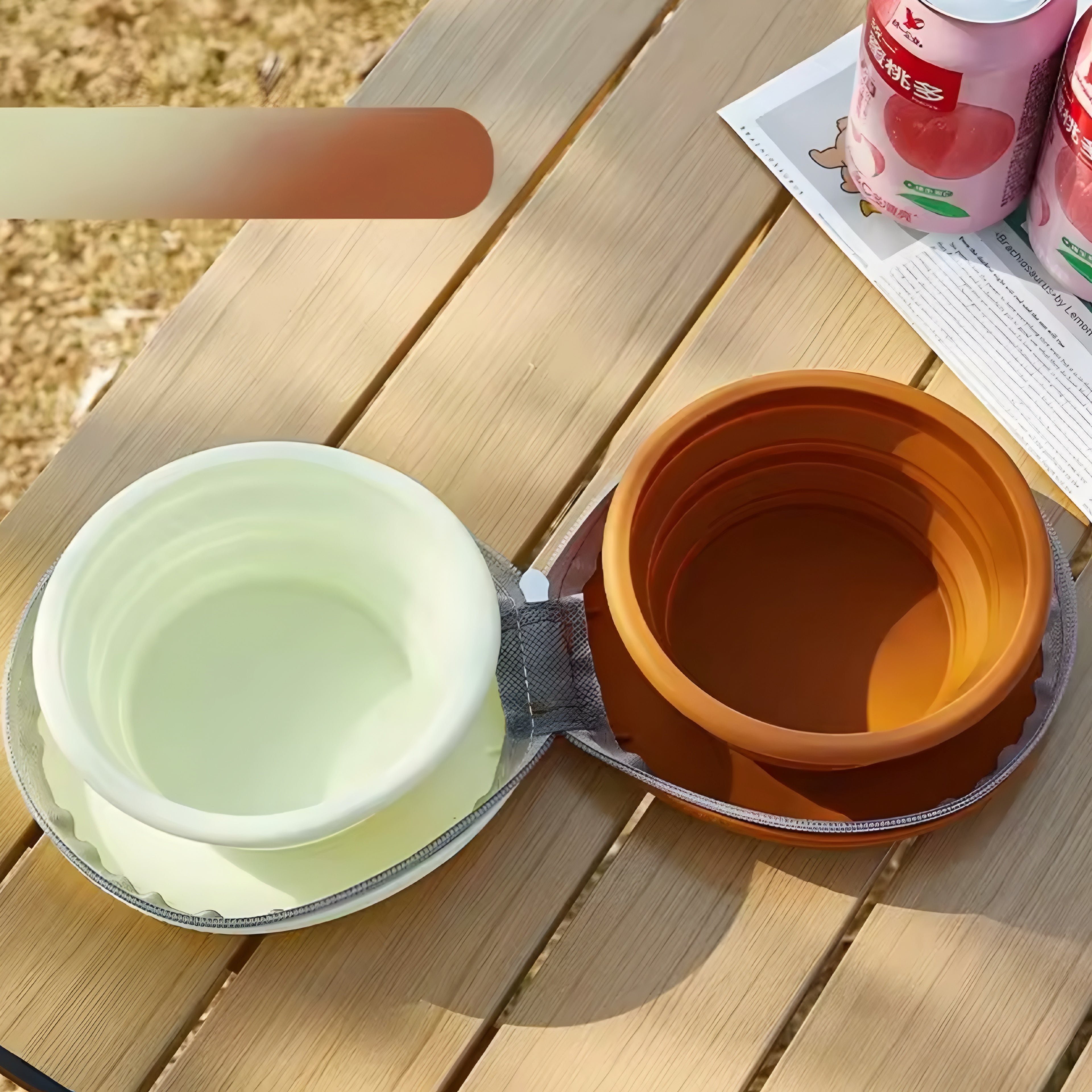 Cuenco Plegable de Silicona 2 en 1 para Perros