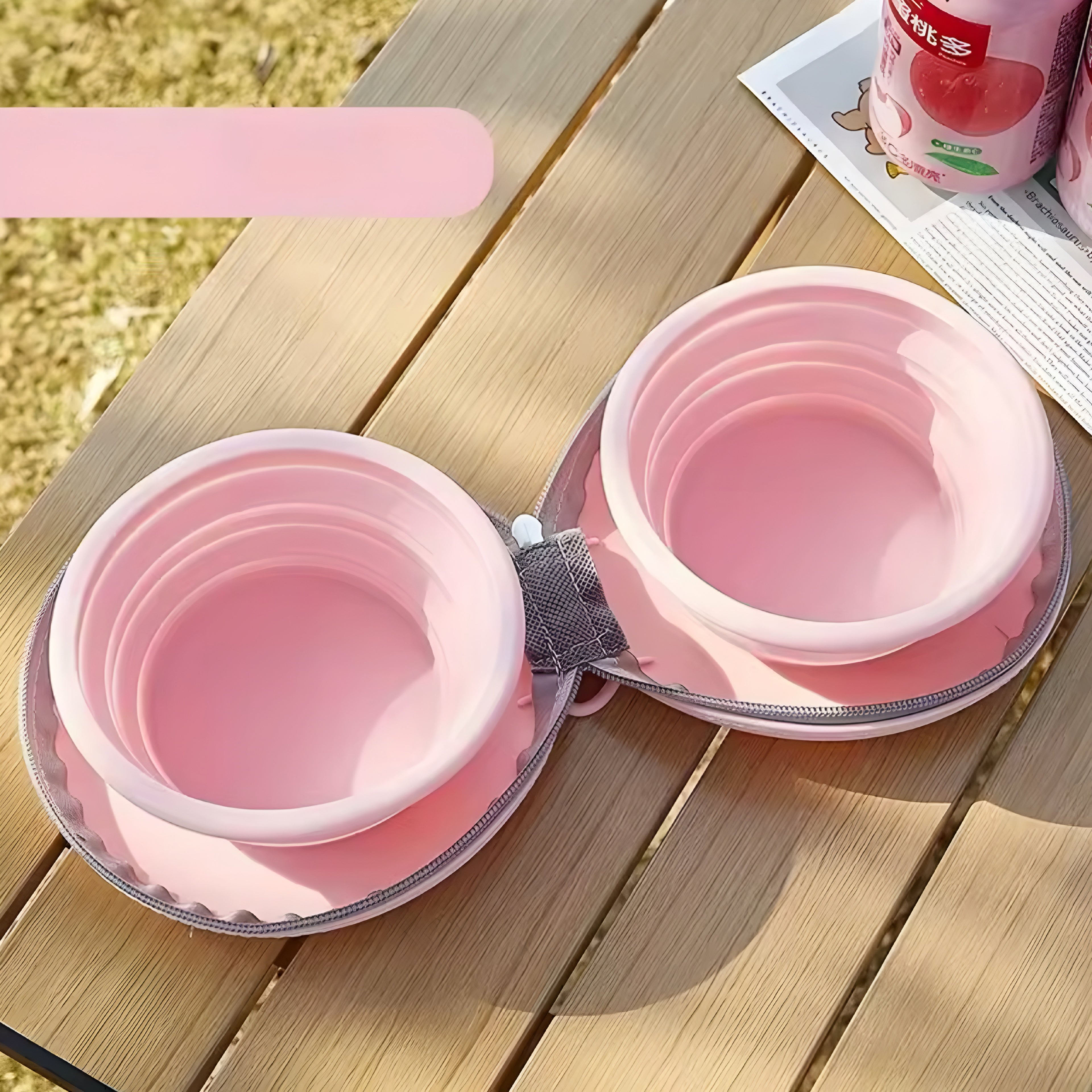 Cuenco Plegable de Silicona 2 en 1 para Perros