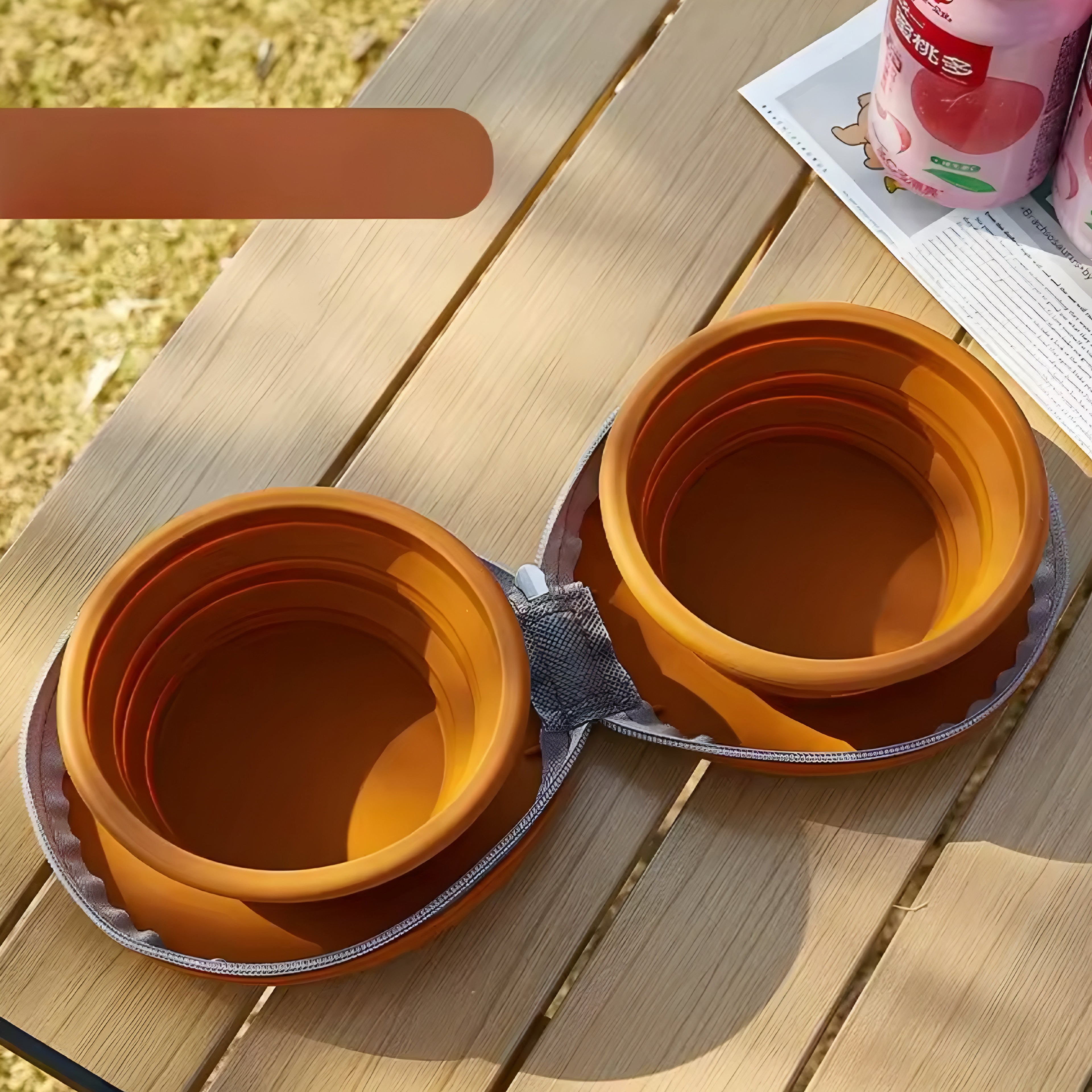 Cuenco Plegable de Silicona 2 en 1 para Perros