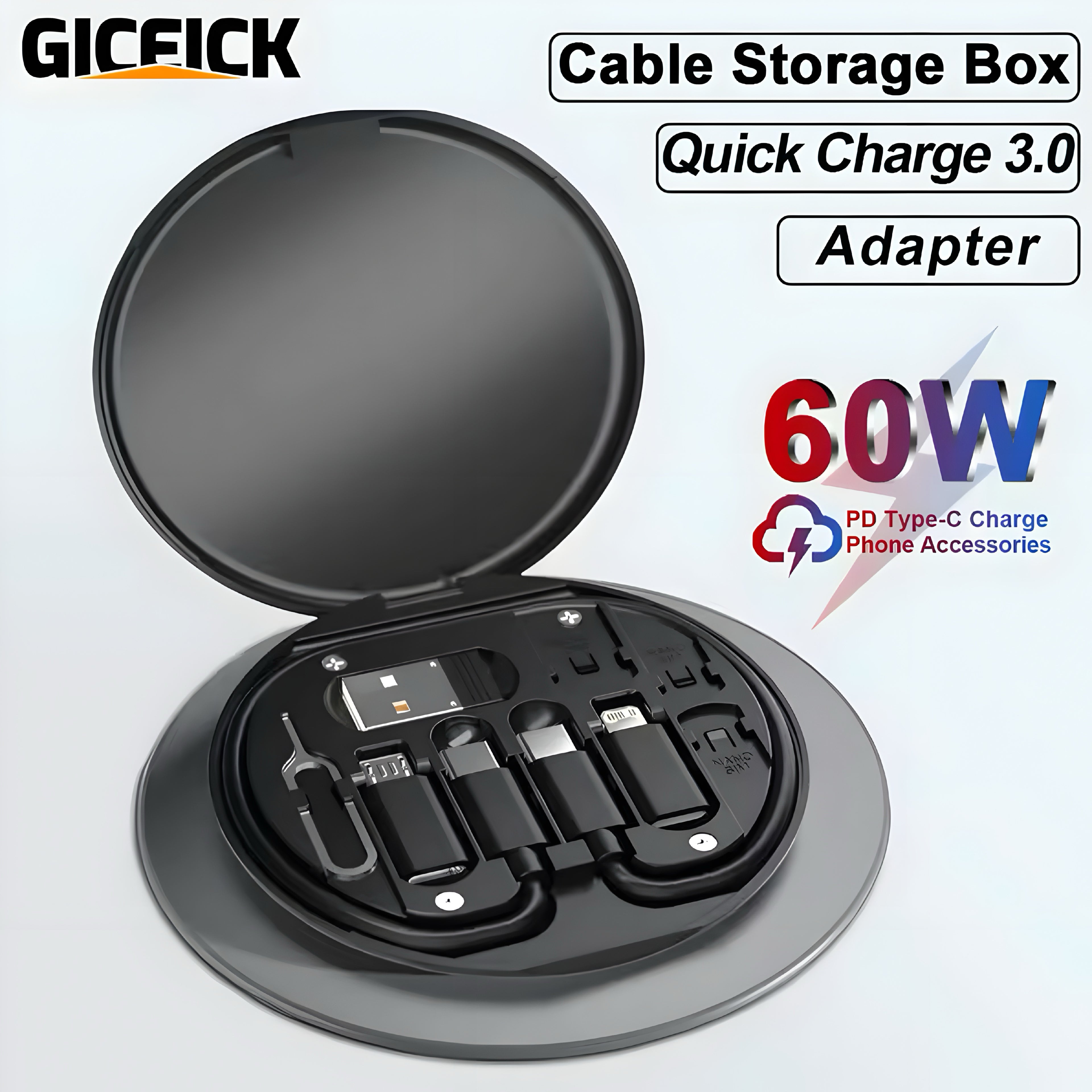 Set Multifuncional de Cables de Carga – Todo en Uno, Sin Enredos