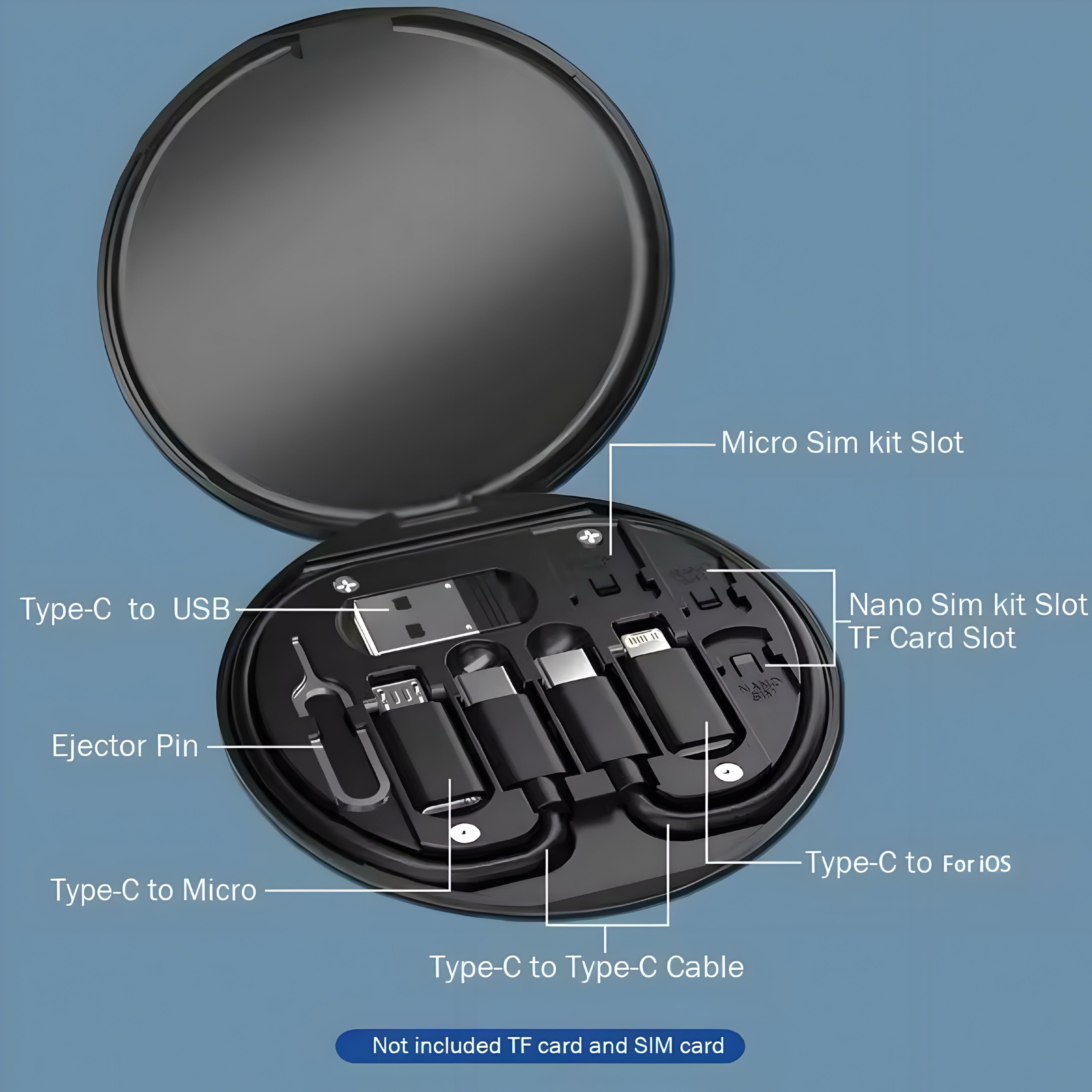 Set Multifuncional de Cables de Carga – Todo en Uno, Sin Enredos