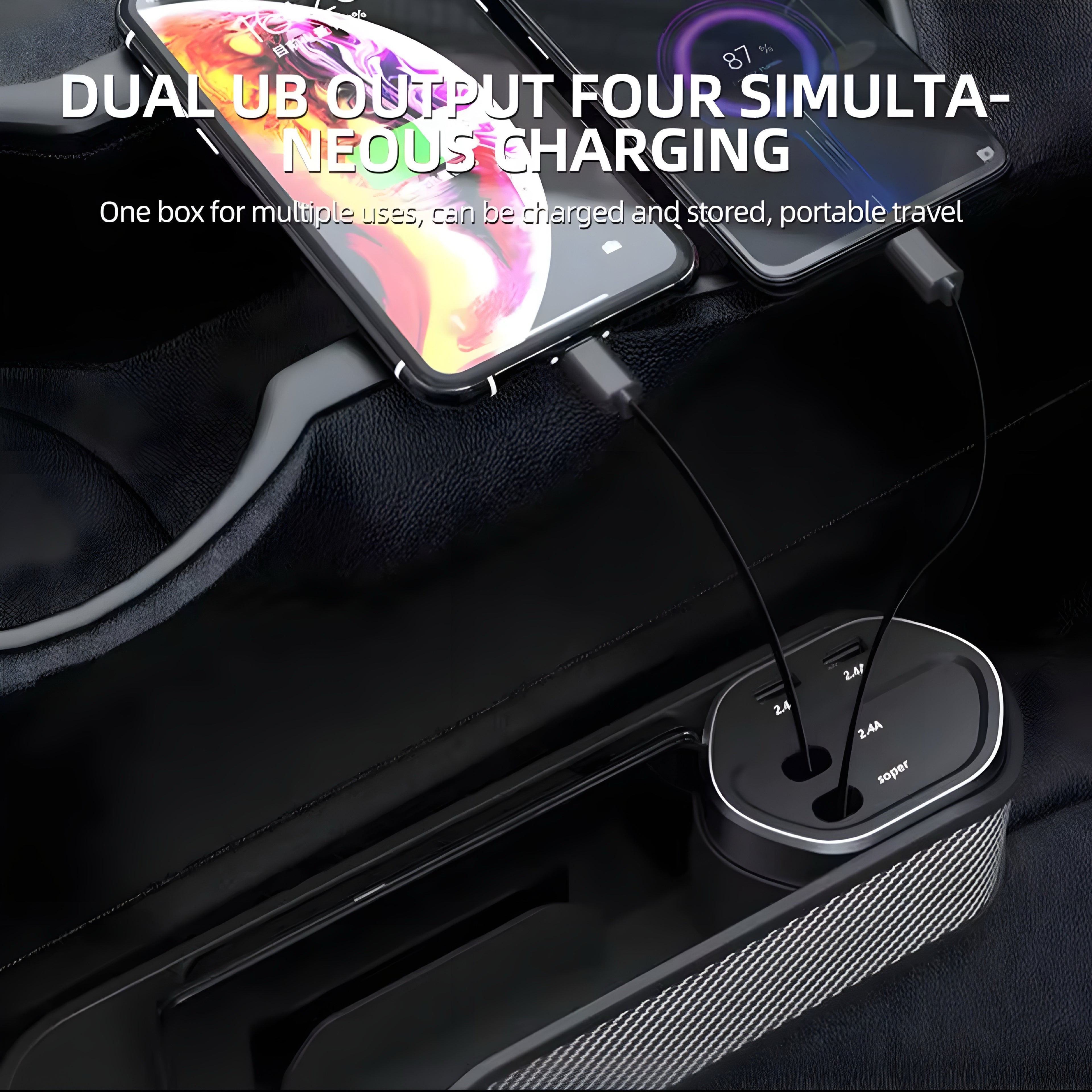Organizador de Espacio para Asiento de Coche – Funcional y Elegante