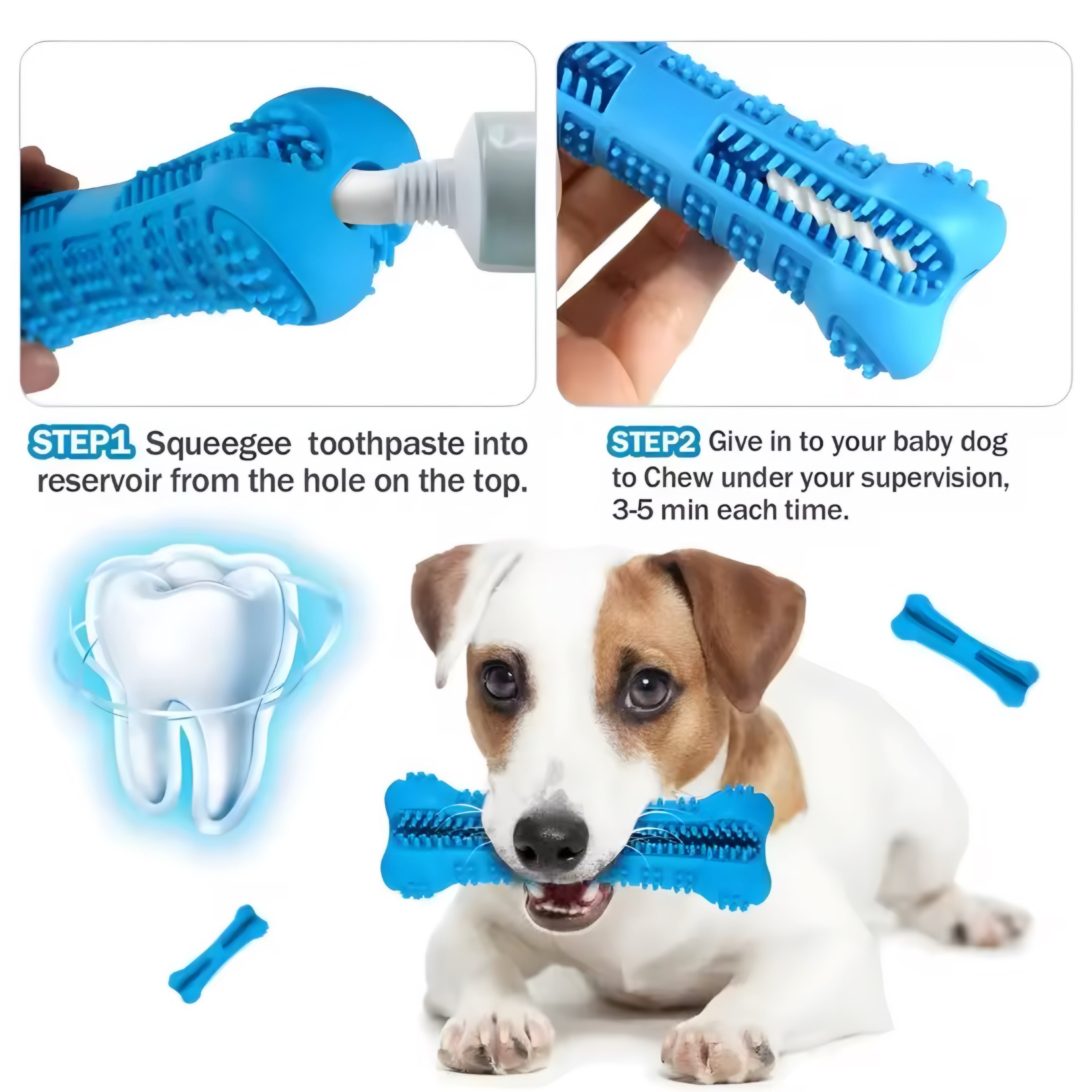 Cepillo de Dientes y Juguete Masticable 360°