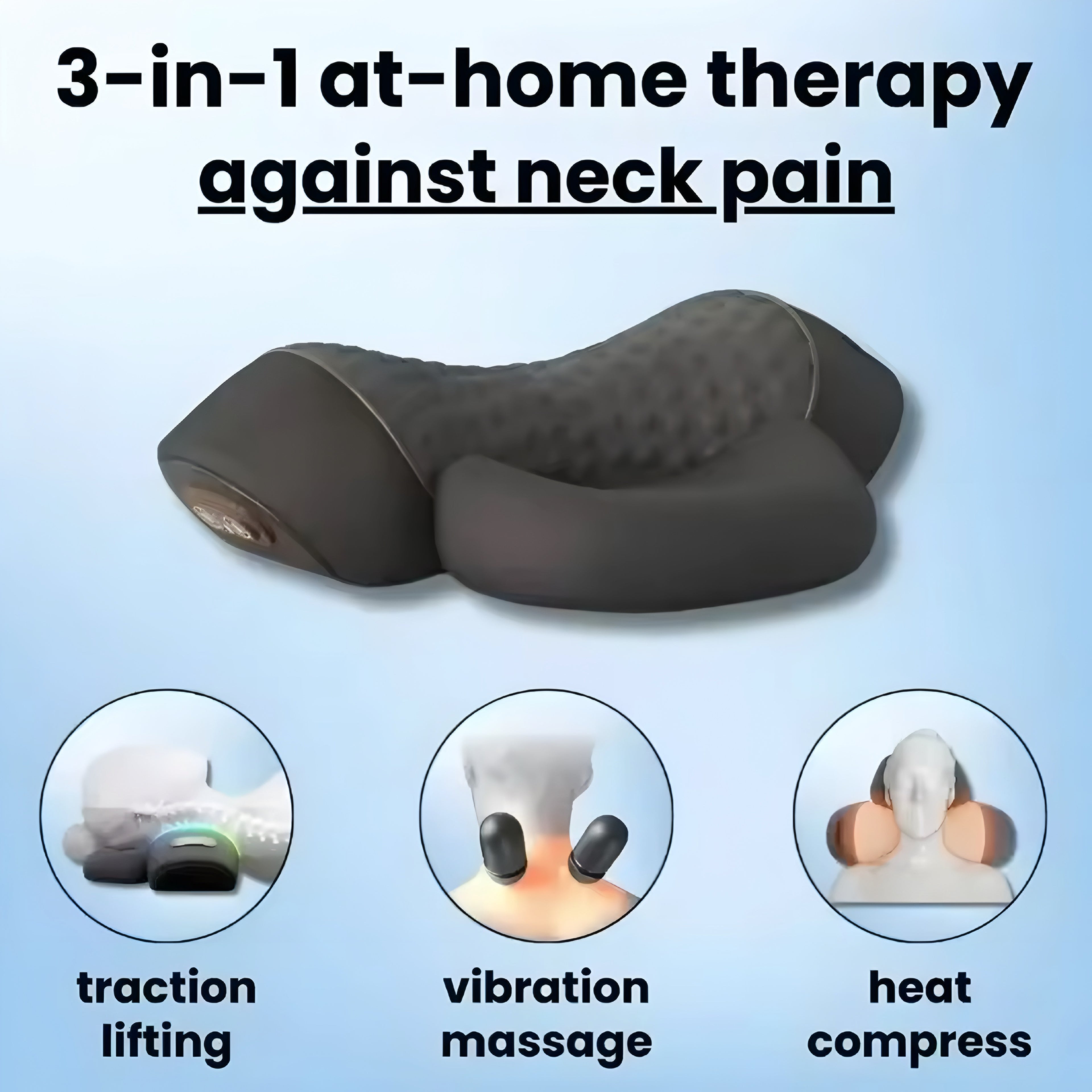 Soothe™ Almohada Masajeadora de Cuello 3-en-1