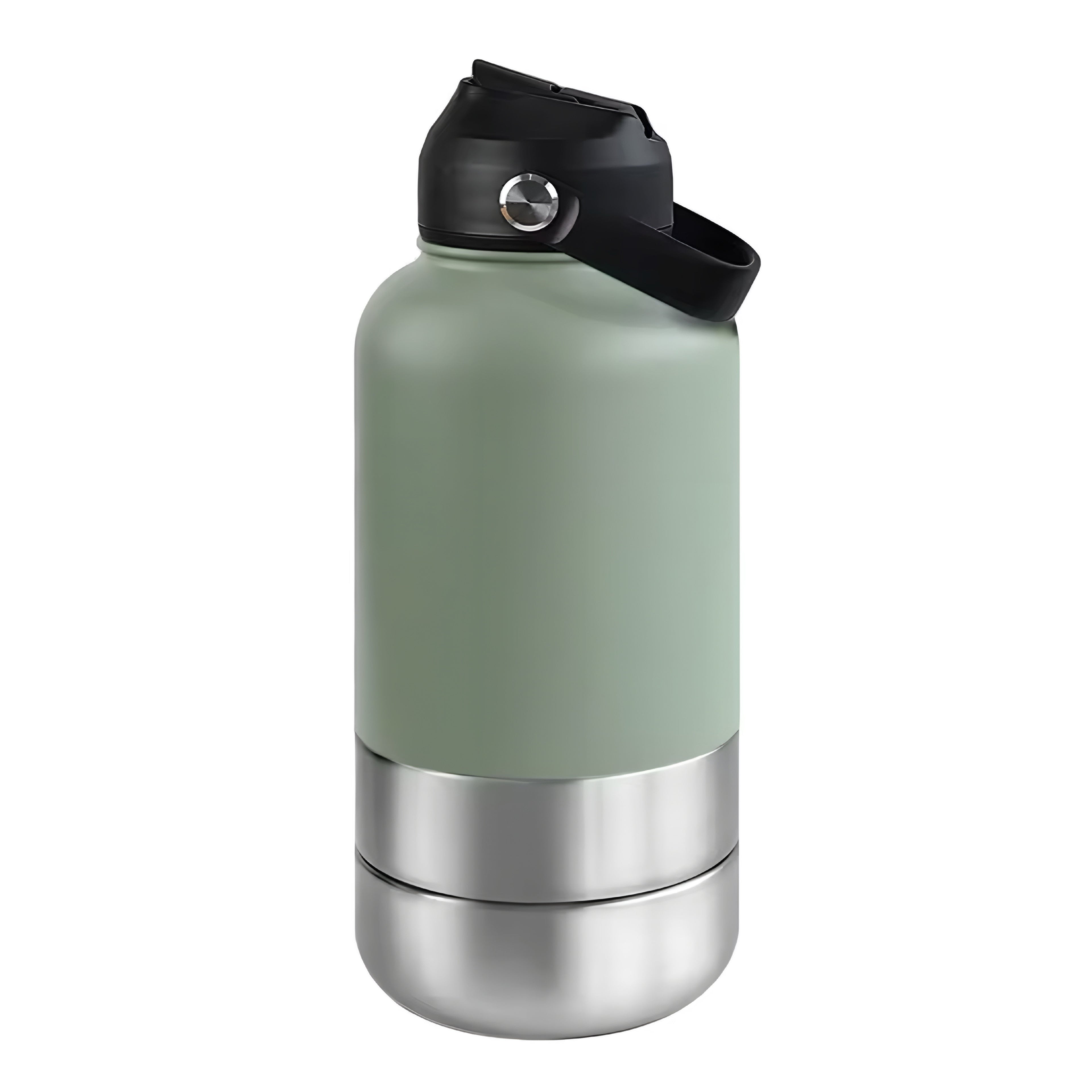 Botella de Agua 3-en-1 para Perros de Acero Inoxidable